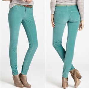 Pilcro by Anthropologie Teal Skinny Cords